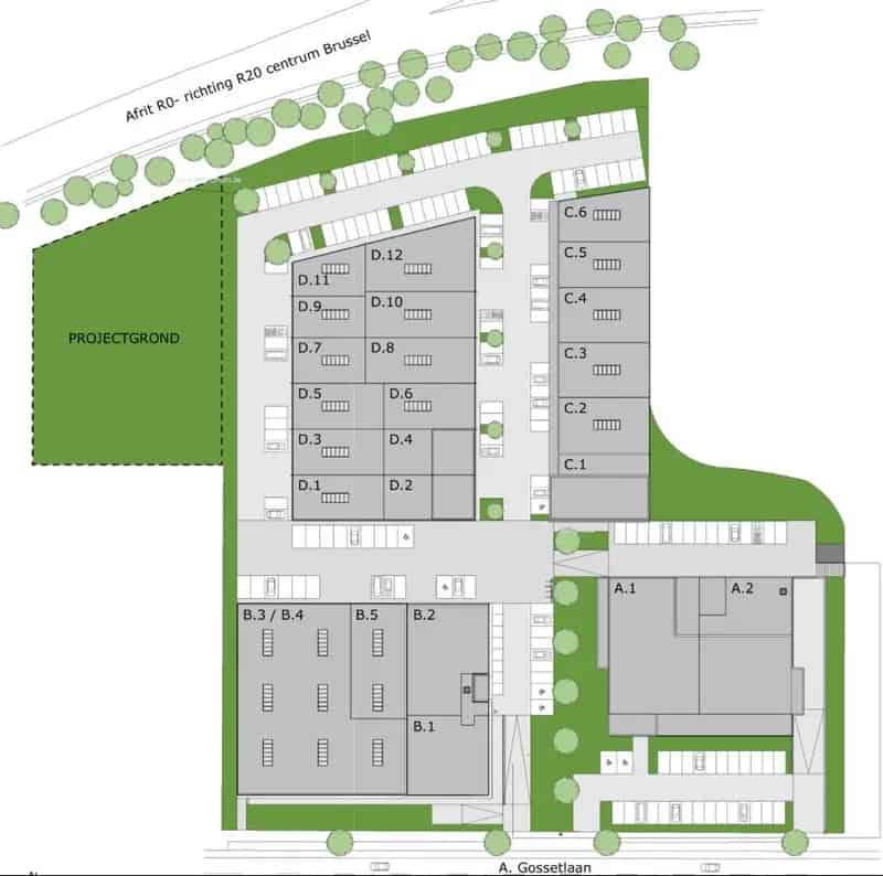 Nieuwbouw kantoorruimte te koop in Groot-Bijgaarden
