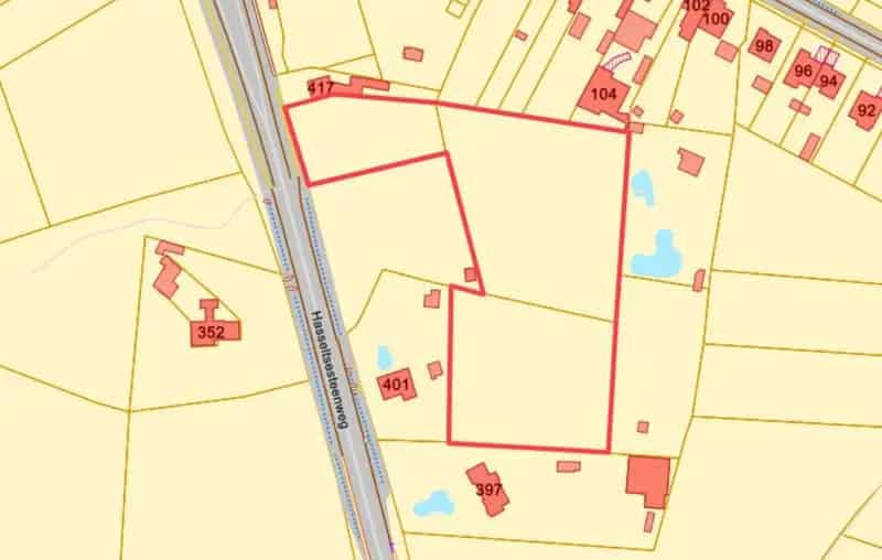Bouwgrond van 6a 48ca op totaalperceel van 1ha 11a 70ca