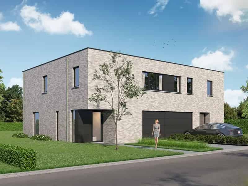 Nieuwbouwwoning, 4 slpk, garage, tuin, perceel 405 m², Torhout.