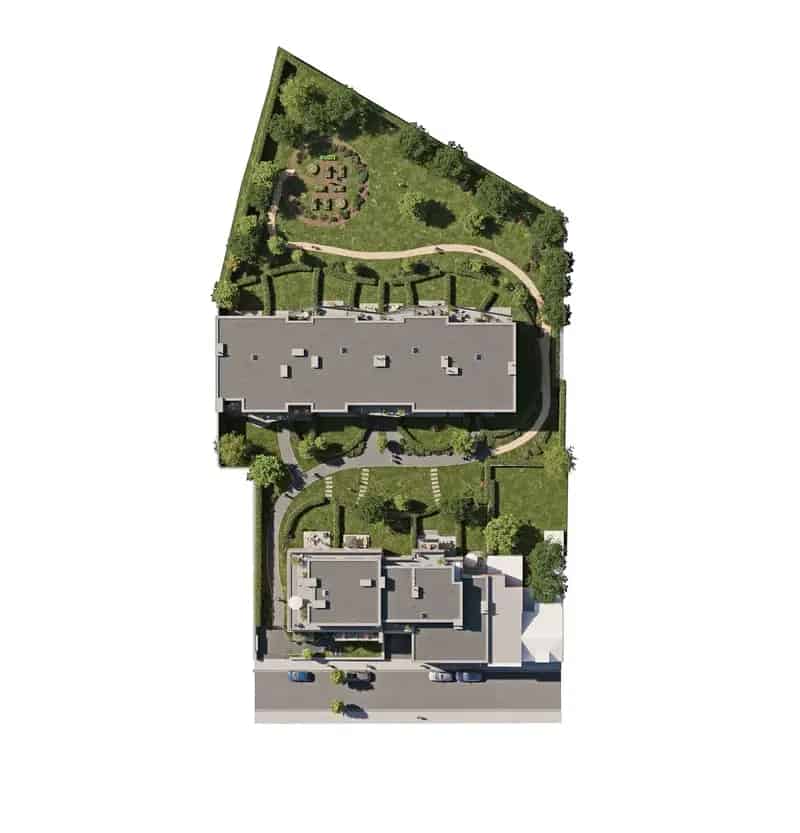Binnenparkeerplaatsen in een beveiligde residentie