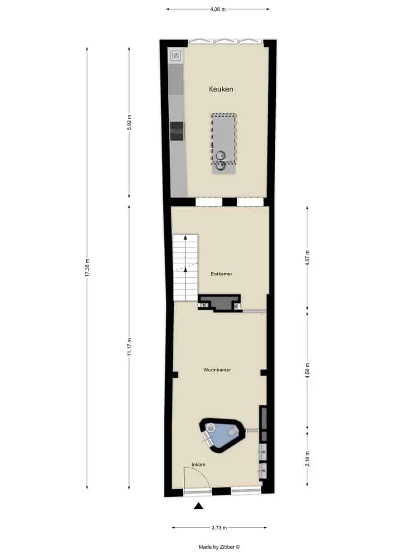 Woning met 2 slaapkamers, terras en tuin