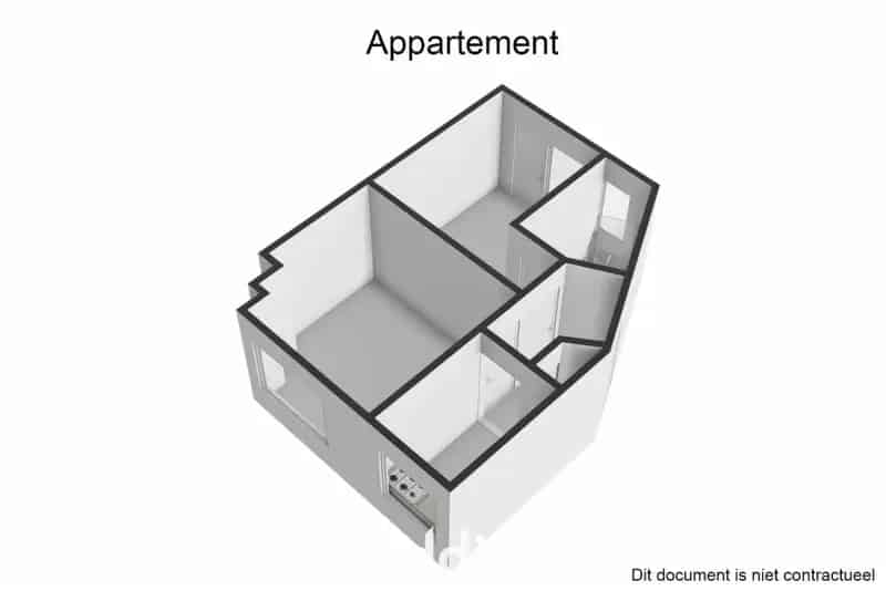 LOT 3: APPARTEMENT MET GARAGE