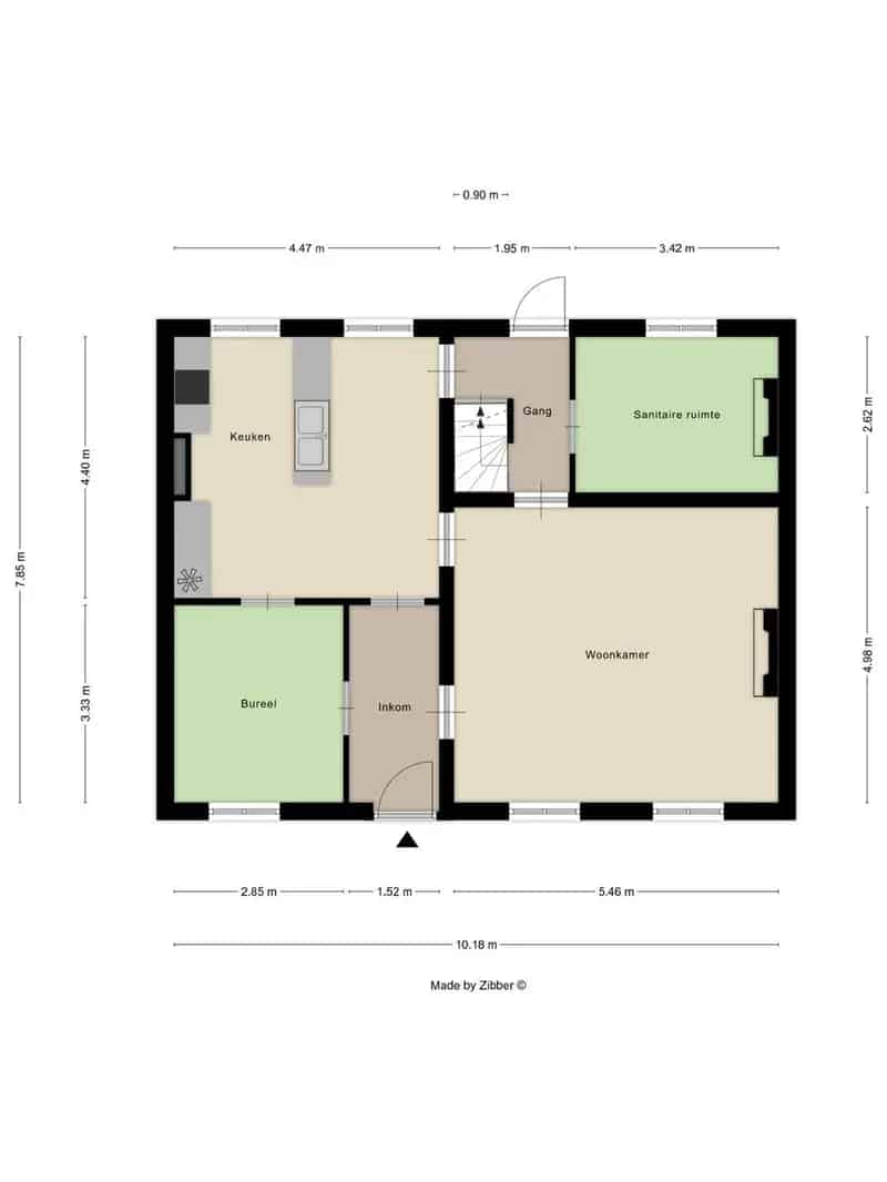 Woning met 3 slaapkamers, tuin en 2 staanplaatsen