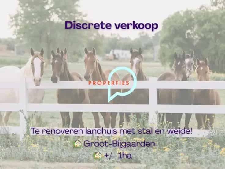 Te renoveren Landhuis met Stal en Weide