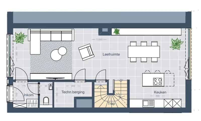 Woning E0.4 - Gesloten bebouwing met 4 slaapkamers