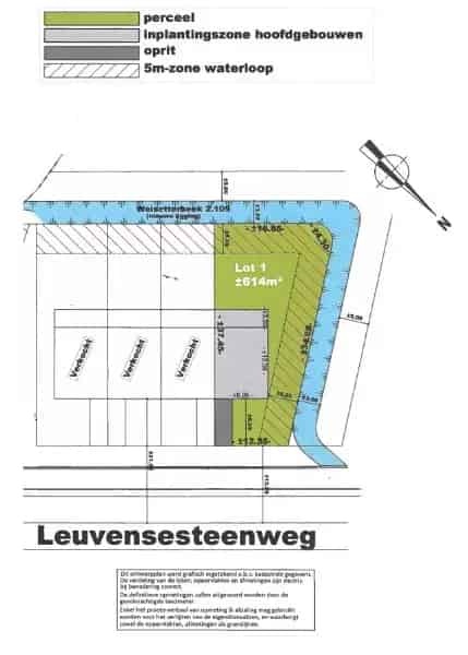 Bouwgrond voor half-open bebouwing van 6 are 14 ca met prachtig achteruitzicht