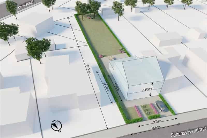 ZUIDELIJK GEORIËNTEERDE BOUWGROND VOOR HOB VAN 1045M²