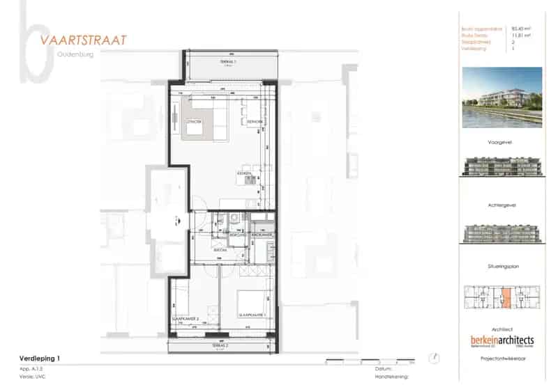 Appartement te huur - Vaartstraat 3/A 1.5, 8460 Oudenburg 