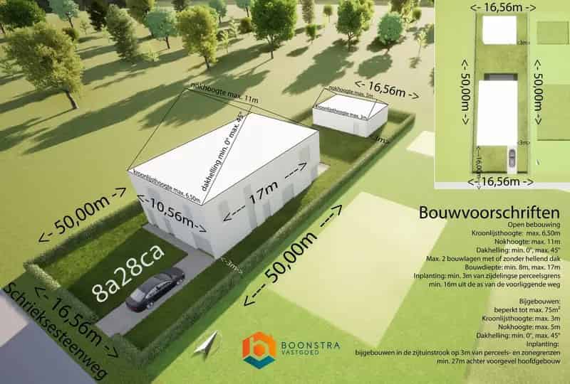Bouwgrond open bebouwing op perceel van  828 m²