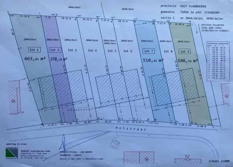 Bouwgrond te Huur Steendorp 546m2 Geen Bouwverplichting