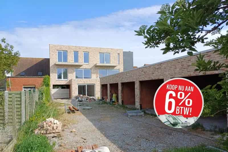 Nieuwbouw Appartement te Nieuwkapelle 78m2 1 Slaapkamer Garage Tuin