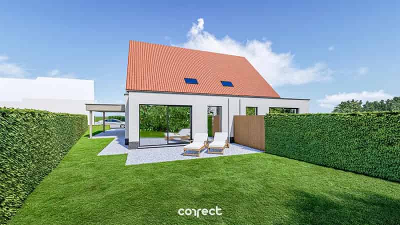 Nog te bouwen nieuwbouw-koppelbouw in landelijke stijl met 3 slaapkamers.