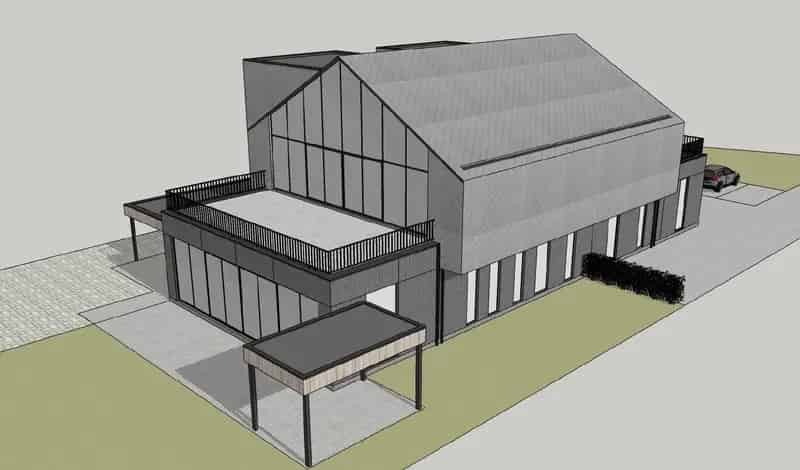 OPMERKELIJK MULTIFUNCTIONEEL BEDRIJFSGEBOUW MET VEEL PARKING
