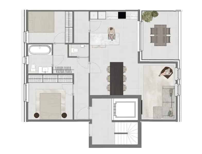 Kwalitatieve en duurzame appartementen in Alveringem met landelijke zichten - Residentie Ter Walle