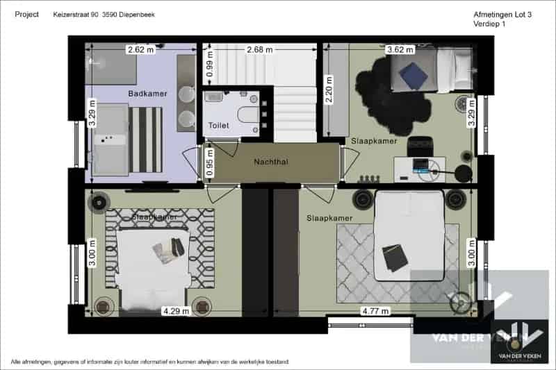 CENTRAAL EN RUSTIG GELEGEN CASCO NIEUWBOUWWONING MET 3 SLPK