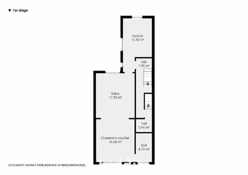 Lot 2  : Appartement/studio op 1e verd.