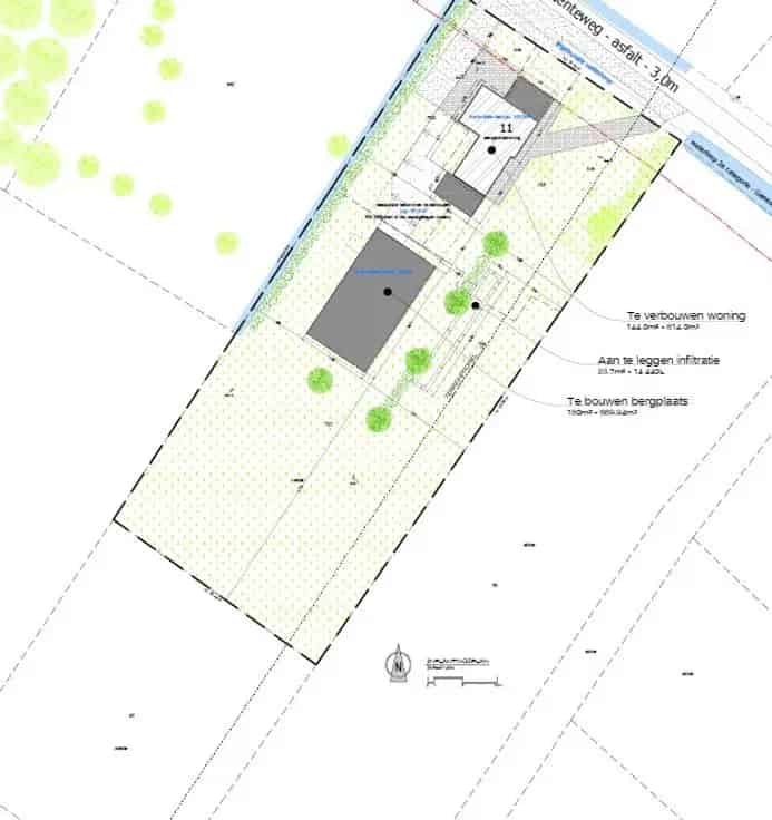 Landelijke woning te renoveren met nieuw bijgebouw 180m²