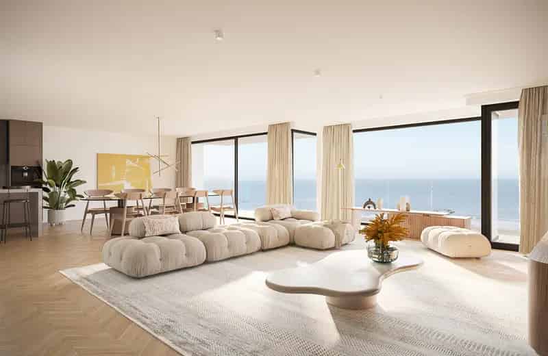 Nieuwbouwappartement Zeedijk Zoute Panoramisch Zeezicht