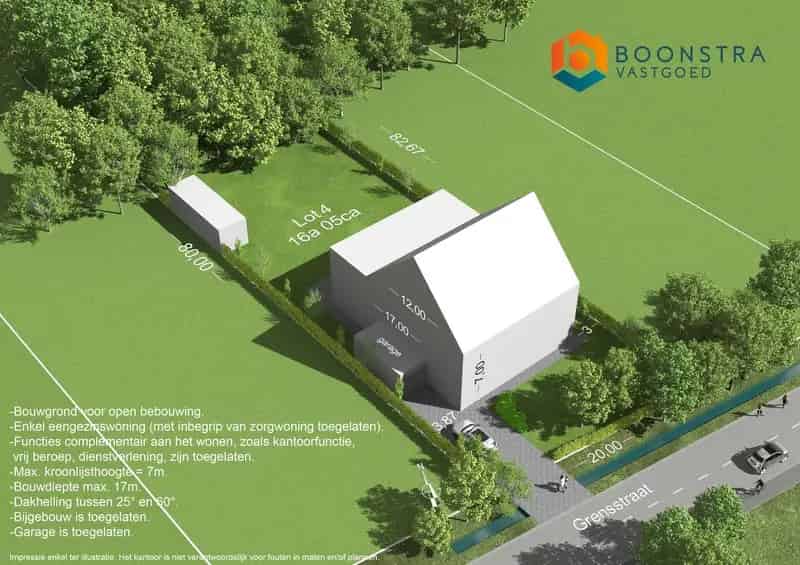 Bouwgrond voor open bebouwing op 1605 m²